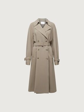 OAK + FORT Oversized Trench Coat in Brindle